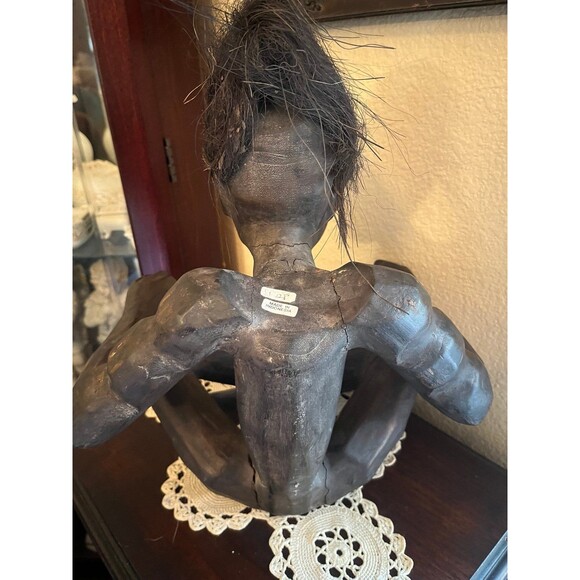 Antique Indonesian Tribal Hand Carved Figure - Picture 8 of 11